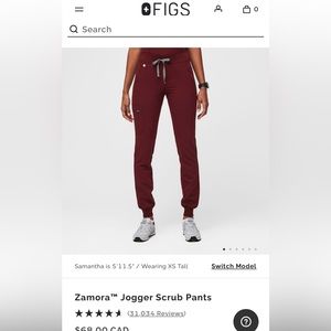Burgundy figs petit pants